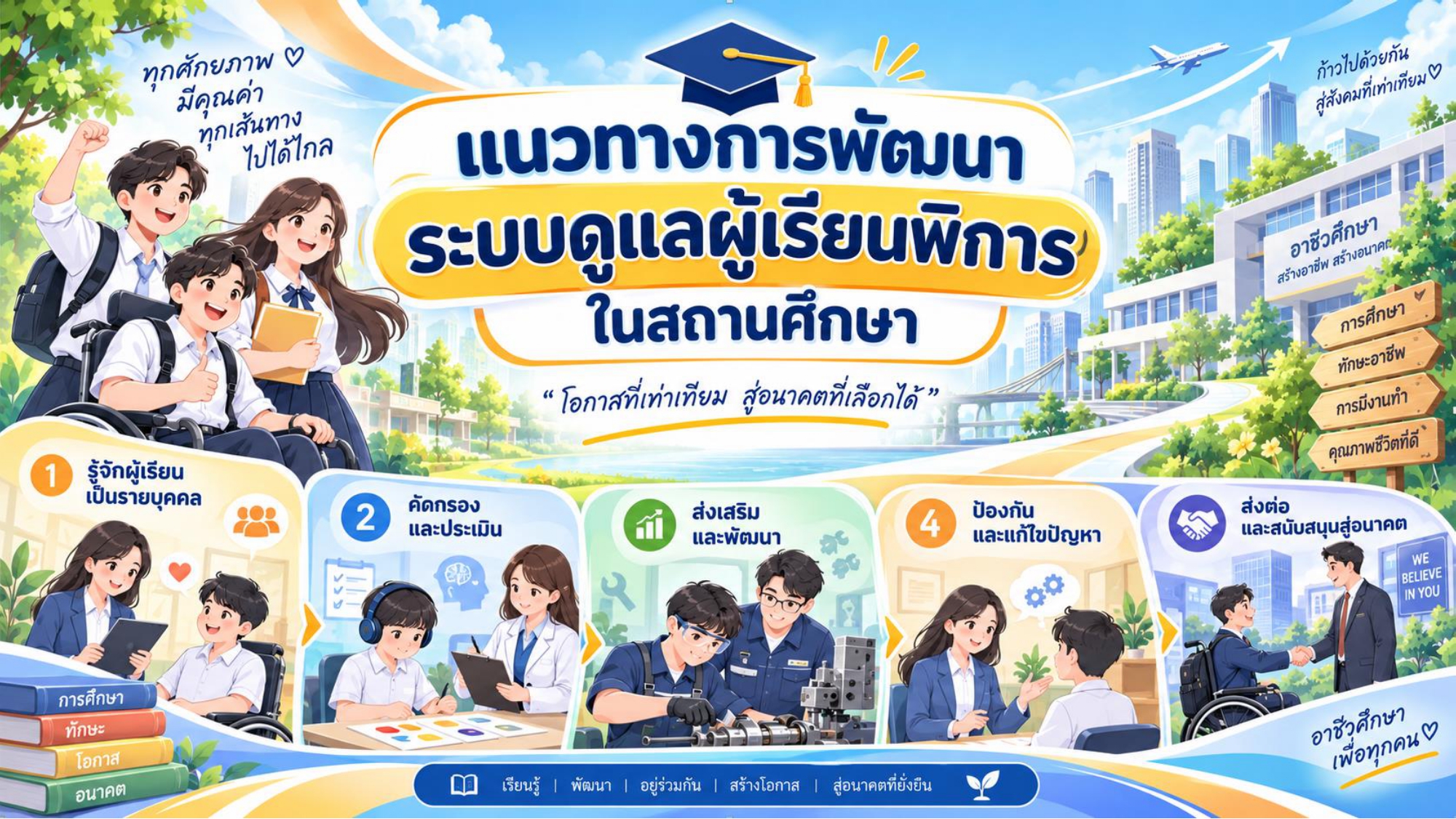 ภาพปกข่าว: ยกเว้นค่าธรรมเนียมและค่าใช้จ่ายทางการศึกษาสำหรับผู้พิการ
