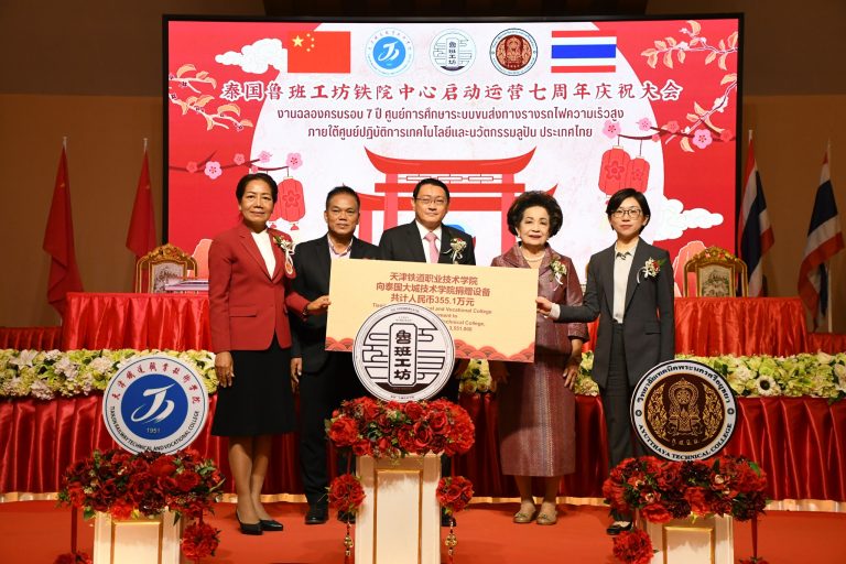 พิธีส่งมอบครุภัณฑ์ ศูนย์การศึกษาระบบขนส่งทางรางรถไฟความเร็วสูงภายใต้ศูนย์ปฏิบัติการเทคโนโลยีและนวัตกรรมลูปัน