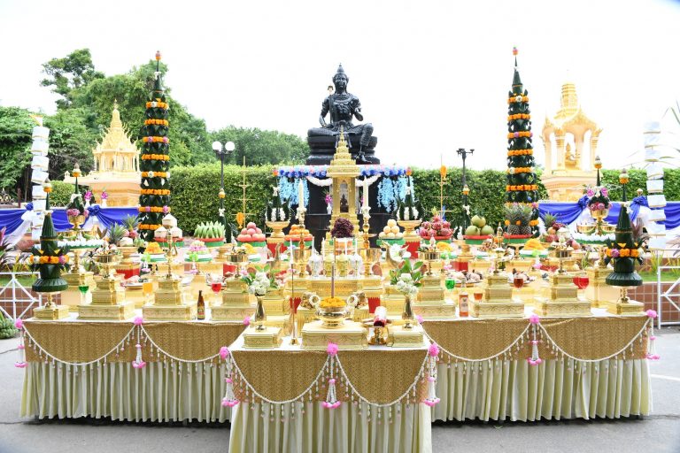 พิธีพุทธาภิเษกและบวงสรวงพระวิษณุกรรม บูรณะองค์พระวิษณุกรรม 79 ปี